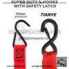 Heavy Duty Ratchet Tie Down Straps - 5208Lb Break Strength - 1.5" x 14 Ft - for Safely Move Your Motorcycle and Cargo on Car, Truck, Trailer - Includes 4 Soft Loop Straps - Red(4 Pack) - Image 3