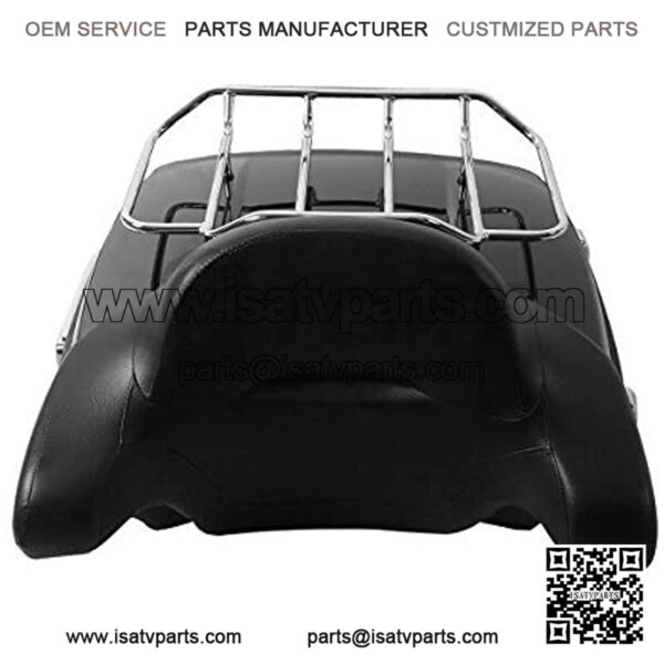 Chopped Tour Pack Pak Trunk Backrest & Top Luggage Rack Fit For Harley 2014-2020 Touring Road King FLHR Street Electra Glide Ultra-Classic FLHTCU FLHTK FLTRX FLTRXS FLTRU FLHT Vivid Black 2019 - Image 5