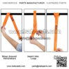 XSTRAP Soft Loop Tie-Down Straps - 8PK 1-1/16 x 18 inches - 3600LB Breaking Strength, Loops for Securing Trailering of Bikes, ATV, UTV, Motorcycles, Scooters, Dirt Bikes, Lawn Equipment, Orange - Image 4