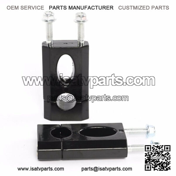 7/8" 22mm ATV Handle Bar + Grips + Clamp Mount Adapter Riser Dirt Bike 110-125CC - Image 4