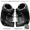Gloss Black Lower Vented Leg Fairings w/ 6.5???? Speaker Box Pods fits for Harley Davidson touring FLT, FLHT, FLHTCU,FLHRC, Road King, Street Glide, Electra Glide, Ultra-Classic, Road Glide 1983-2013 - Image 5
