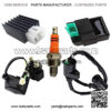 Ignition Coil CDI Solenoid Relay Rectifier Regulator Kit for 50cc 70cc 90cc 110cc 125cc ATV Dirt Bike and Go Kart Scooter