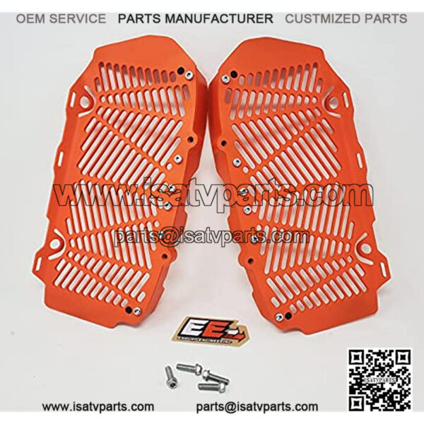 Engineering Billet Radiator Guards Compatible for 2016-2021 KTM/Husqvarna Custom Colors (Orange)