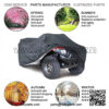 ATV Cover - Waterproof Windproof Quad Bike ATC 4 Wheeler Cover, All Weather Outdoor UV-Resistant ATV Covers, Suitable for Kawasaki Yamaha Suzuki Honda Polaris Black (103x43x47 inches) - Image 3