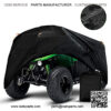 ATV Cover Waterproof Heavy Duty 4 Wheeler Cover Quad Cover All Season Weather Proof Outdoor UV Protection for Polaris Kawasaki Yamaha Suzuki Honda (Black XXLarge)