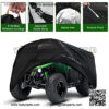 ATV Cover Waterproof Heavy Duty 4 Wheeler Cover Quad Cover All Season Weather Proof Outdoor UV Protection for Polaris Kawasaki Yamaha Suzuki Honda (Black XXLarge) - Image 2