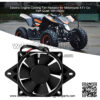 Acouto Motorcycle Radiator Fan Electric Engine Cooling Fan 12V ATV Cooling Fan Radiator Universal for Motorcycle ATV Go Kart Quad 150-250cc - Image 2
