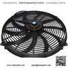A- Performance 160061 16" Universal High Performance Heavy Duty 12 Volts Black Radiator Electric Wide Curved Cooling Fan Assembly Kit 8 Blade Fan 3000 CFM - Image 4