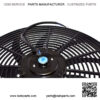 A- Performance 160061 16" Universal High Performance Heavy Duty 12 Volts Black Radiator Electric Wide Curved Cooling Fan Assembly Kit 8 Blade Fan 3000 CFM - Image 5