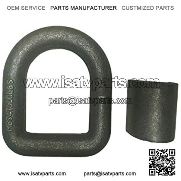 Mega Cargo Control 1" Long Type Weld-On D Rings (10-Pack) | Heavy-Duty Forged Steel Tie Down Anchor w/Bracket for Flatbed Trucks & Trailers WLL: 15,000 - Image 3