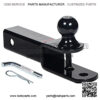 3-in-1 ATV Hitch Ball Mount Adapter with 1-7/8" Ball, Hollow Shank