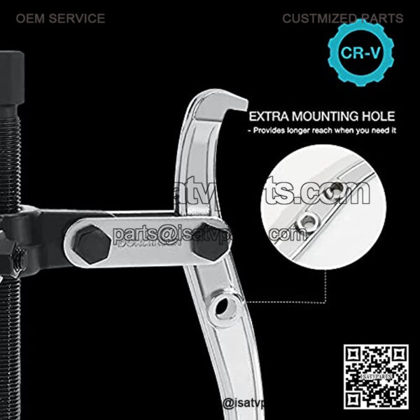 6-Inch 3-Jaw Gear Puller, Removal Tool for Gears, Pulleys, Bearings and Flywheels, Fully Assembled, CRV - Image 3