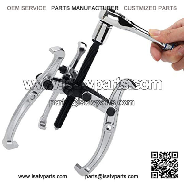 6-Inch 3-Jaw Gear Puller, Removal Tool for Gears, Pulleys, Bearings and Flywheels, Fully Assembled, CRV - Image 4
