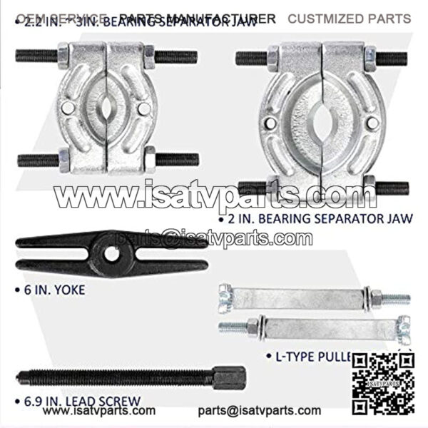 Bearing Puller Set, 5-Ton-Capacity Bearing Separator, Wheel Hub Axle Puller Set, Pinion Bearing Removal Tool Kit, Bearing Splitter - Image 3