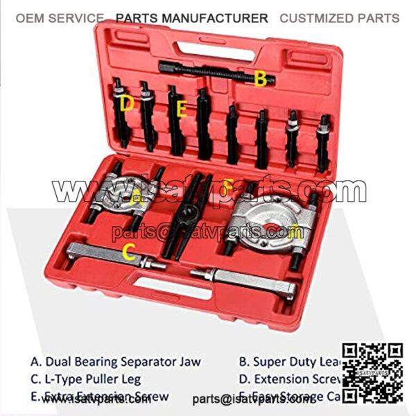 Bearing Puller Set, 5-Ton-Capacity Bearing Separator, Wheel Hub Axle Puller Set, Pinion Bearing Removal Tool Kit, Bearing Splitter - Image 5