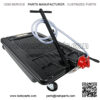 Low Profile Oil Drain Pan Portable 17 Gallon for Truck Car with Pump 8' Hose