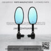 22mm Motorcycle ATV Bike Scooter Handle Bar End Rearview Mirrors Universal New - Image 3