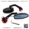 Motorcycle ATV Scooter 7/8" 22mm Handle Bar End Rearview Side Mirrors Aluminum - Image 4