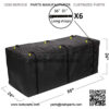AUTO Hitch Cargo Carrier Bag, 20 cu. ft Waterproof/Rainproof/Weatherproof Cargo Traveling Bag for Car Truck SUV Vans' Hitch Trays and Hitch Baskets, Safe Steady Durable Soft, Black - Image 3