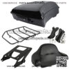 Chopped Tour Pack Luggage Kit+Two-Up Tour Pack Mounting Rack+Docking Hardware+ Luggage Top Rack Kit for Harley Davidson 2014-2020 Touring Road King, Road Glide, Street Glide and CVO models