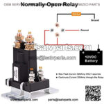 EHDIS 24V Starter Relay 500 AMP 4 Pin SPST Car Auto Start Contactor Double Batteries Isolator Control On/Off Switch - Image 2