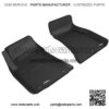 3D MAXpider Front Row Custom Fit All-Weather Floor Mat for Select Dodge Challenger Models - Kagu Rubber (Black)