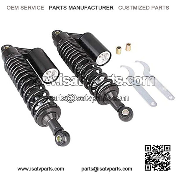 Soosee One Pair 320mm Universal Motorcycle Air Shock Absorbers Fit For ATV Go Kart Quad Dirt Sport Bikes (black) - Image 2
