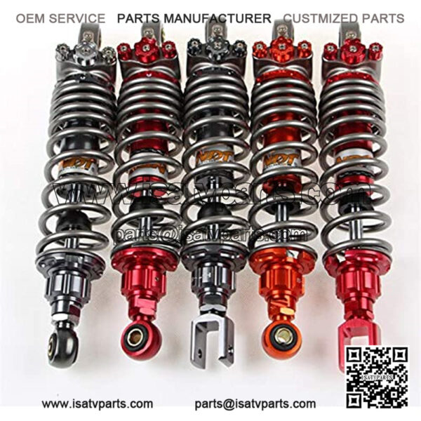 Spring Assemblies Motorcycle Rear Shock 320mm Motorcycle Shock Absorber Modified Built-in Air Bag Rear Shock Rear Suspension Refit Fit ATV Dirt Bike Scooter (Color : Red Round) - Image 2