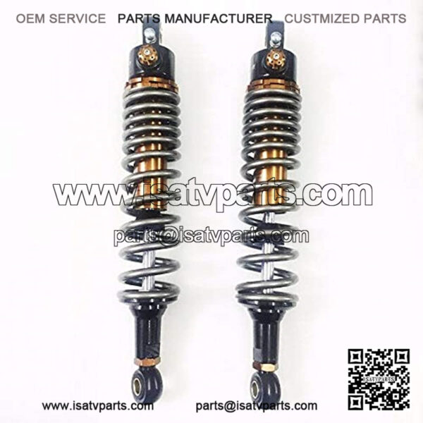 Spring Assemblies 360mm 365mm 370mm 375mm 380mm 390mm 8mm Spring Motorcycle air Shocks Absorbers Fit for Kawasaki Yamaha Banshee ATV Replacement??Motorcycle Suspension Strut (Color : 390mm)