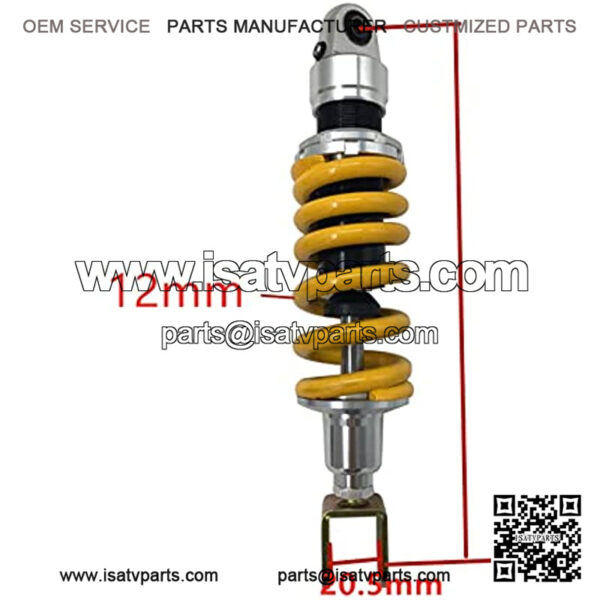 Suspension Shock 12mm Spring 325MM Fork Clevis Motorcycle Rear Shock Absorber for ATV Fit 310-330mm 1 Pcs for Bike ??car (Color : 325B Gold) - Image 4
