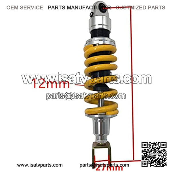 Suspension Shock 12mm Spring 325MM Fork Clevis Motorcycle Rear Shock Absorber for ATV Fit 310-330mm 1 Pcs for Bike ??car (Color : 325B Gold) - Image 5