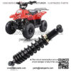 Motorcycle Shock Absorber High Driving Performance Stainless Steel Black 360mm 14.2in ATV Motorcycle Shock Absorber Universal for Front Rear Suspension Strut Shock Suspension - Image 4