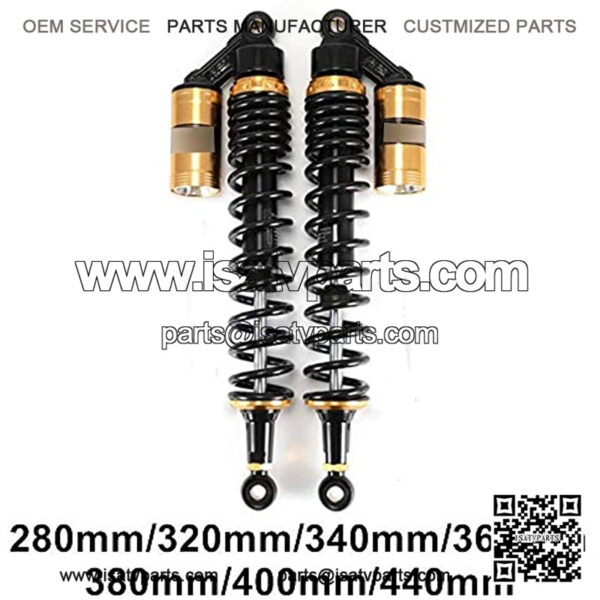 Spring Assemblies 280mm 320mm 340mm 360mm 380mm 400mm 440mm Motorcycle Air Shock Absorber Rear Suspension ATV Quad Scooter Dirt Bike Motor D30 Motorcycle Absorber (Color : M99 7 400mm) - Image 2