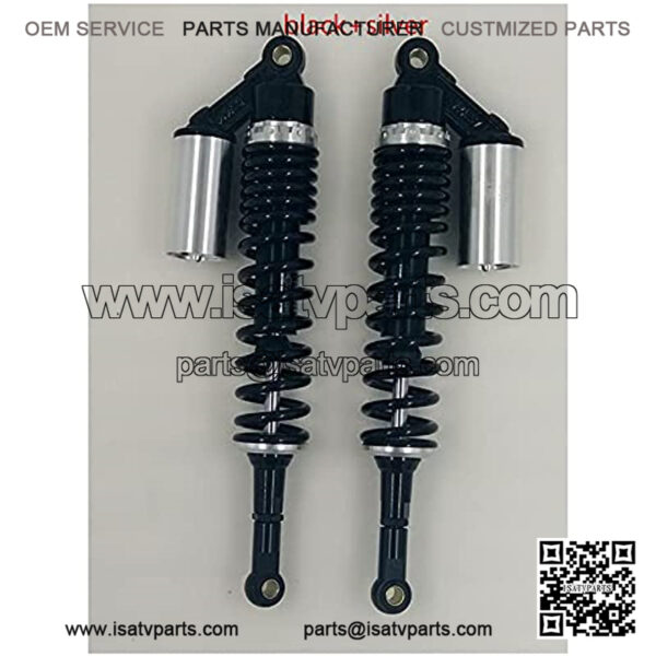 Suspension Shock 440mm Motorcycle 8mm Spring Shock Absorber for ATV Fit 420mm-440mm for Bike ??car (Color : Black Silver)