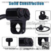 Waterproof Motorcycle ATV 7/8?? Light Bar Switch??Handlebar Double Control Kill Button Switch??Headlight Spotlights Hazard Brake Fog Light ON Off Switches 12v 16A (Black)