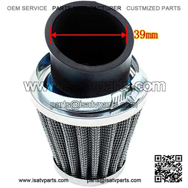 38mm 39mm 40mm 1.5in Air Filter Cleaner 45 Degree Angled Compatible for 50cc - 90cc 110cc 125cc 150cc 200cc Motorcycle ATV Quad Scooter Moped Chopper Pit Dirt Pocket Mini Super Bike GY6 CB750 - Image 2