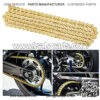 Motorcycle 420 Chain Standard Roller Link Chain Fit for 50cc 70cc 110cc 125cc Dirt Pit Bike ATV Quad Scooter Mini Bike Go Kart - Image 4