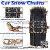 Snow Chains for Car, Emergency Tire Chains, Universal Anti Slip Snow Chains for SUV, Trucks, RV of Tire Width 215mm-285 mm (8.5-11.2 inch), Adjustable Lock for Ice, Snow, Mud, Sand (6 Pack Crisscross) - Image 3