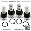 4PCS Ball Joint Set Fits for Polaris RZR Ranger XP Sportsman X2 Scrambler 570 800 900 All Models, 7061220 7061187 7081505 7081580 7081666 7081924 ATV UTV Front Ball Joints Set Upper and Lower