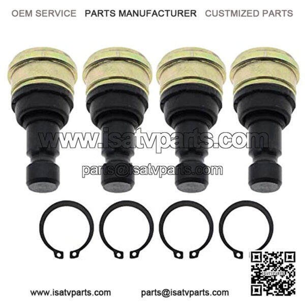 7061220 7061187 Ball Joint Set for All Polaris RZR 570 800 Sportsman/Scrambler 850 Ranger 900 XP/Diesel/Crew 4pcs ATV/UTV Front Ball Joint Joints Set Upper and Lower