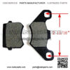 Rear Front Disc Brake Pads Shoes for 50cc 70cc 90cc 110cc 125cc ATV Go kart Quad 4 Wheeler Dune Buggy Sandrail Taotao SunL JCL NST Coolster