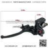 7/8" 22mm Left Brake Lever Master Cylinder for 50CC 70cc 90cc 100cc 110cc 125cc 150cc 200cc 250CC Motorcyle Kids ATV Quad Moped Pit Dirt Bike - Image 3