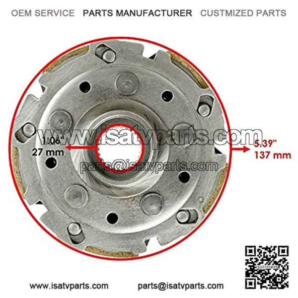 Compatible with Wet Clutch Carrier Shoes w/Bearing for Teryx 4 800 KTR800 2014-2020 - Image 4
