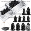 60 Pieces Tire Repair Rubber Nail Car Tire Repair Nails Tire Repair Rubber Screws Fast Tire Repair Tool for Car Motorcycle ATV Tire Puncture Repair, 0.21 x 0.46 Inch, 0.27 x 0.59 Inch