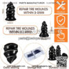 60 Pieces Tire Repair Rubber Nail Car Tire Repair Nails Tire Repair Rubber Screws Fast Tire Repair Tool for Car Motorcycle ATV Tire Puncture Repair, 0.21 x 0.46 Inch, 0.27 x 0.59 Inch - Image 2