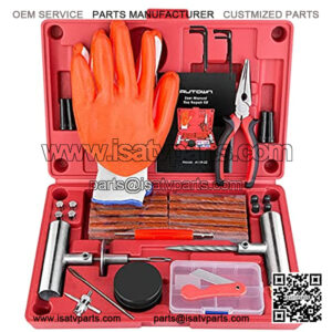 AUTOWN Tire Repair Kit, 75 Pcs Tire Plug Kit Universal Tire Repair Tools, Heavy Duty Flat Tire Puncture Repair Kit for Car, Motorcycle, Truck, ATV, Tractor, RV, SUV, Jeep, Trailer, Lawn Mower