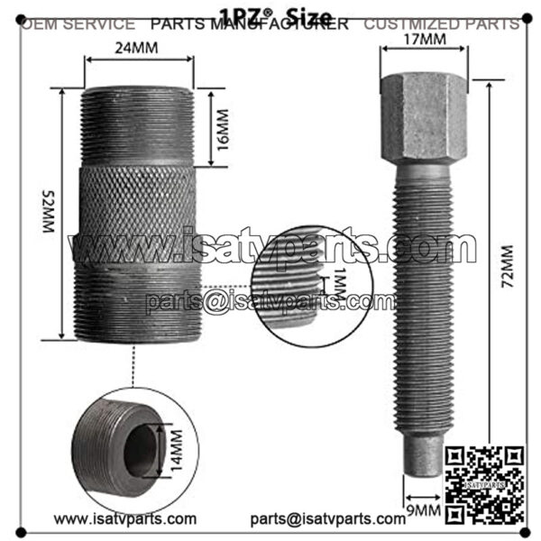 FWT-101 Magneto Stator Flywheel Puller 24mm&27mm Repair Tool Replacement for GY6 50cc 125cc 150cc Kawasaki Yamaha Suzuki KTM Scooter ATV Dirt Bike - Image 2
