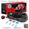 WA 06 LED Light Bar Wiring Harness Kit - 2 Leads 12V On Off Switch Power Relay Blade Fuse for Off Road Lights LED Work Light
