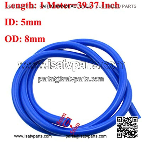 TC-Motor 1 Meter Gas Fuel Hose Line Pipe 10pcs Fuel Filter Universal For Dirt Pit Bike ATV Quad Go Kart Buggy Scooter Moped Snowmobile Motorcycle Motocross (Blue) - Image 2