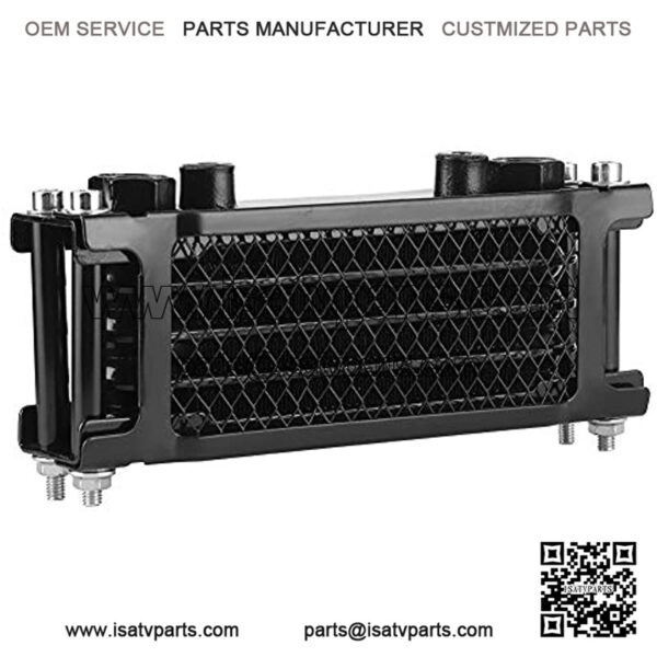 Motorcycle Radiator Engine OiOil Cooling System Kit Oil Cooling Radiator Oifor ATV for 100?250CC Off?Road ATV Dirt Bike 4?Wheel Motorcycle Engine Oiwith Mounting Parts Kit F - Image 2